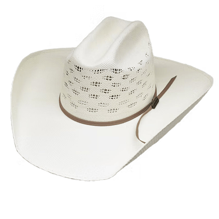 Lonestar Bruce Vented Bangora Straw Cowboy Hat Cattleman Crease, 4 1/4" Brim - Uhorse