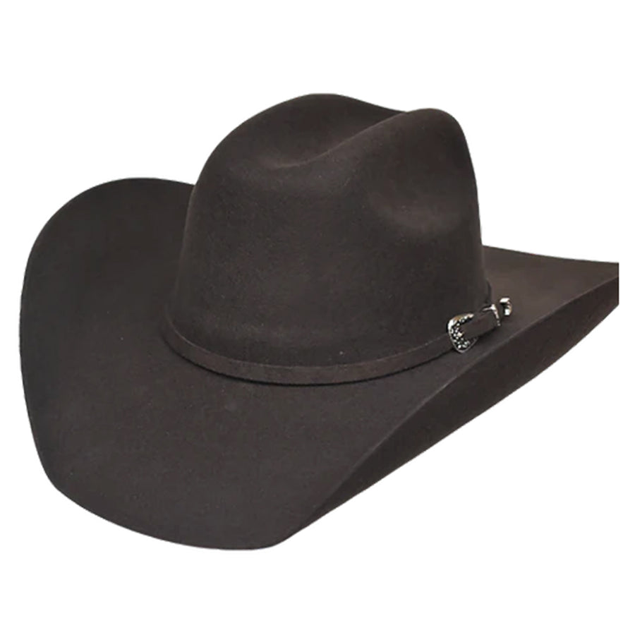 Lonestar FRIO 8 Star Brown Felt Cowboy Hat RCA Low Crown Dark Brown - Uhorse
