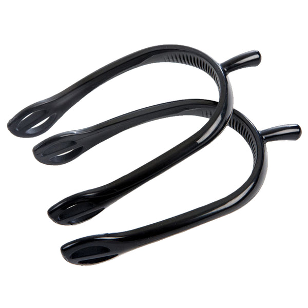 Korsteel Lightweight 2-Tone English Riding Spurs - Black and Grey 3/4" Neck - Durable Composite Performance Spurs - Uhorse