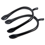Korsteel Lightweight 2-Tone English Riding Spurs - Black and Grey 3/4" Neck - Durable Composite Performance Spurs - Uhorse