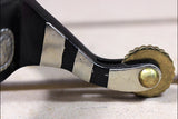 Hilason Black Steel Show Spurs Mens Size German Silver Conchos & Brass Rowel