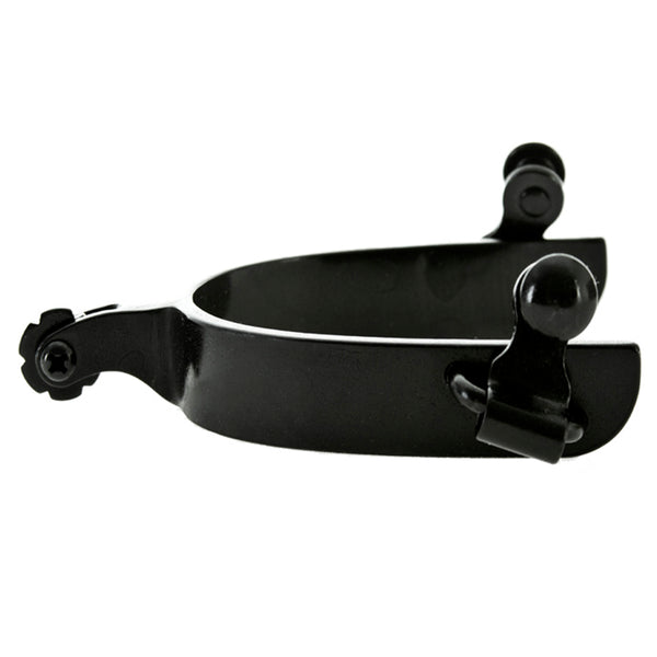 Black nylon western spur straps with metal hardware - Uhorse