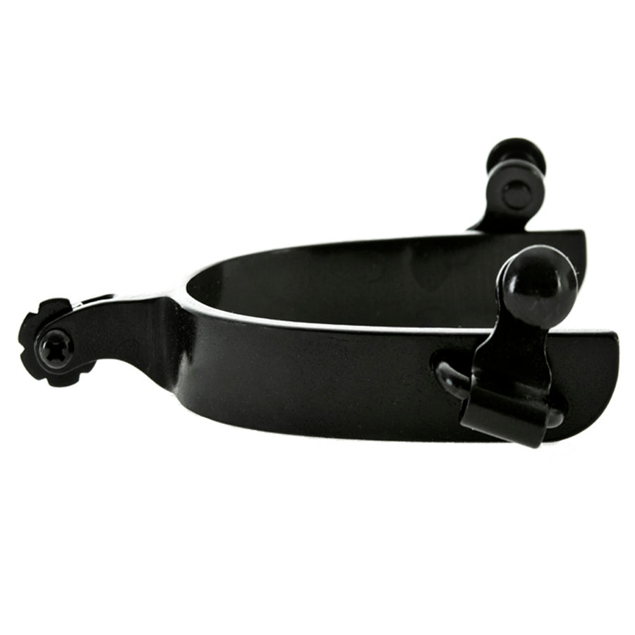 Black nylon western spur straps with metal hardware - Uhorse