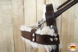 HILASON Guide Dog Harness Brown Padded Genuine Leather with Training