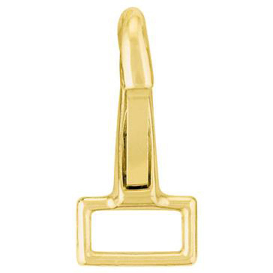 HILASON 3/4" Solid Brass (SB) Halter Snap Rigid Square Eye Bolt Snap Equestrian - Uhorse