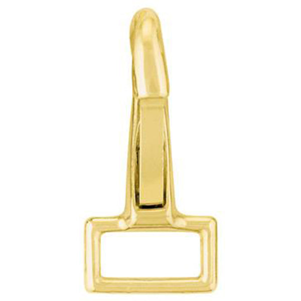 Brass trigger snap with rectangular opening - Uhorse