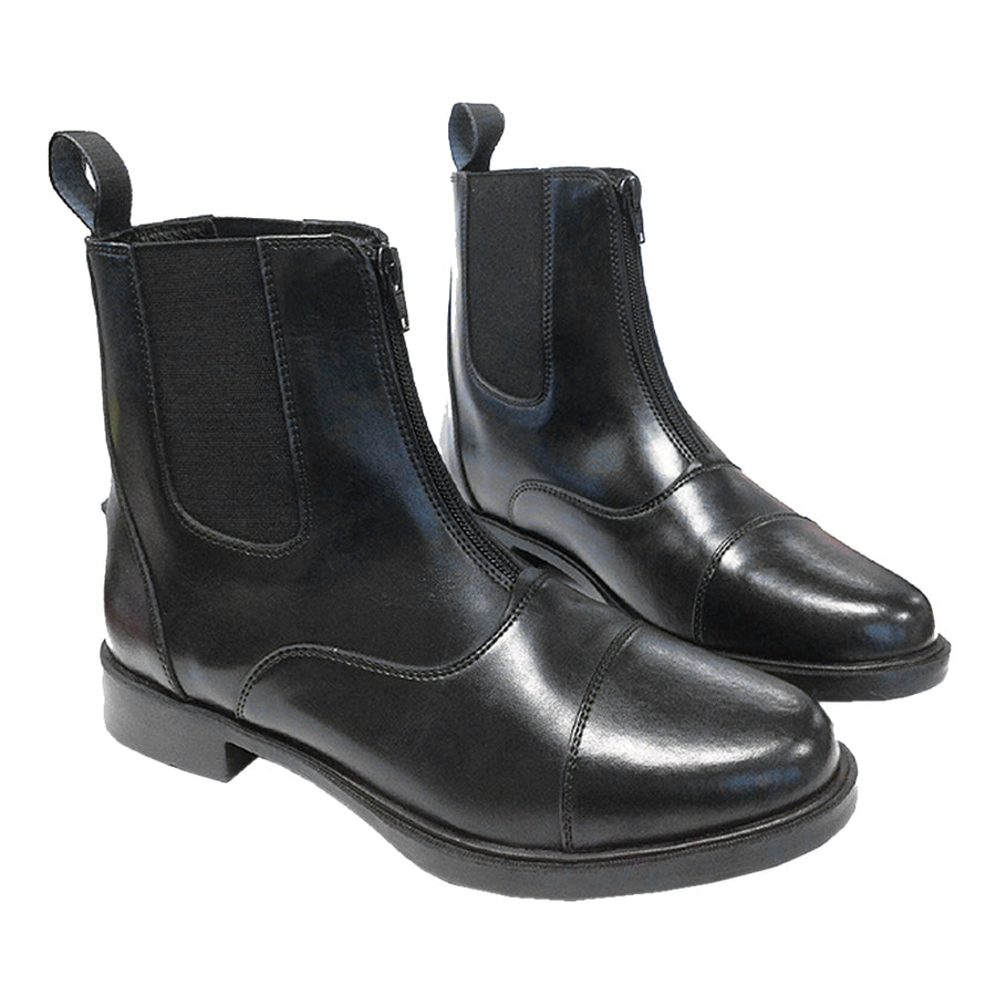 Adult Harvies Paddock Boots - Leather Equestrian Riding Boots with Front Zip - Uhorse