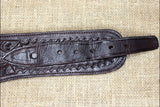 Hilason 46" Right Hand Tooled Leather Western Cowboy Gun Rig Holster Belt for .44 / .45 Caliber Revolver – Brown