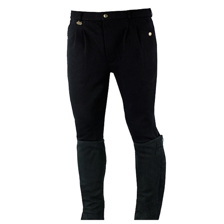 Men's Cotton-Knit Breeches - Self-Patch Normal Waist Brass Hardware - Uhorse