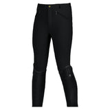 Horze Classic Cotton Riding Breeches Self Knee Patch Front Zip Pockets