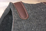 Hilason Horse Felt Saddle Pad with Leather Wear Guards – Western Contoured Back Pad Grey