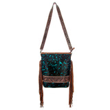 American Darling Large Crossbody Hand Tooled Hair On Genuine Leather Women Bag Western Handbag Purse| for | Cute Purse