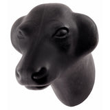 Black Calf Head Roping Dummy - 9.5" Horn Span 9"L X 11"D w/ Mounting Rods Black