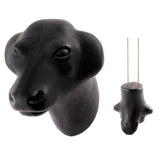 Black Calf Head Roping Dummy - 9.5" Horn Span 9"L X 11"D w/ Mounting Rods Black