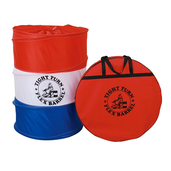 Tight Turn Flex Barrel red and blue nylon barrel bag with carrying case - Uhorse