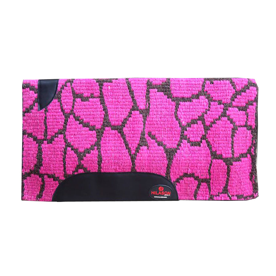 Hilason Horse Western Saddle Blanket New Zealand Wool Pink - Uhorse