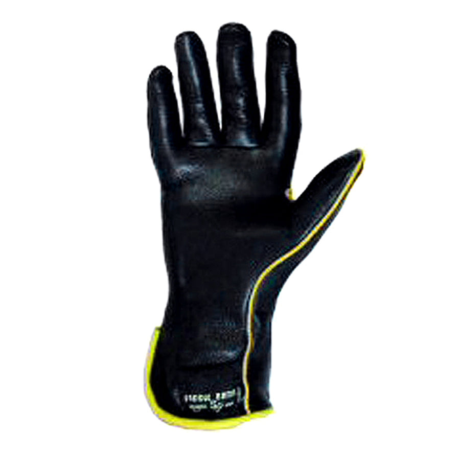 Saddle Barn Super Pro Rodeo Gloves - Left Hand, Size 8.5 - Black Deerskin Bull Riding and Saddle Bronc Gloves - Uhorse