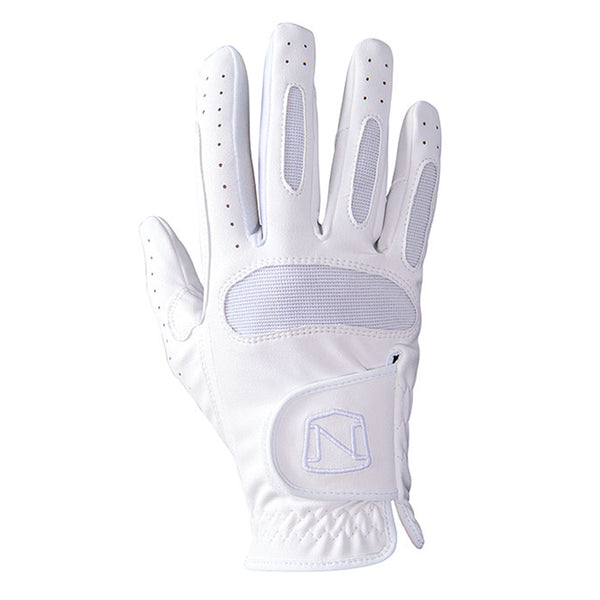 Noble Equestrian Ready to Ride Horse Riding Gloves White Size 6 Touch Screen Friendly Synthetic Leather Equestrian - Uhorse