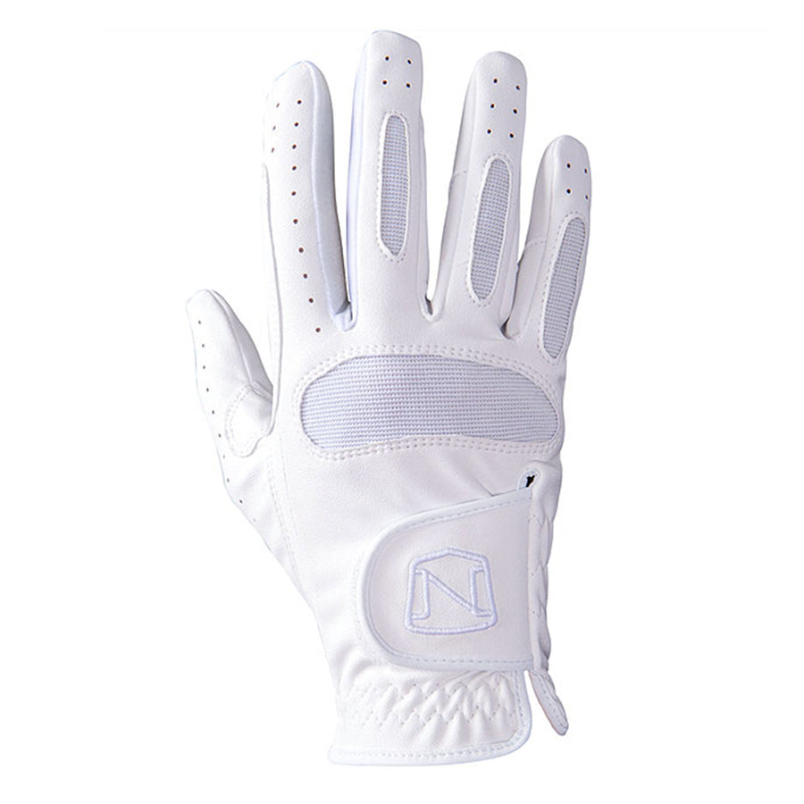 Noble Equestrian Ready to Ride Horse Riding Gloves White Size 6 Touch Screen Friendly Synthetic Leather Equestrian - Uhorse
