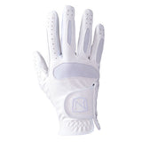 Noble Equestrian Ready to Ride Horse Riding Gloves White Size 6 Touch Screen Friendly Synthetic Leather Equestrian - Uhorse