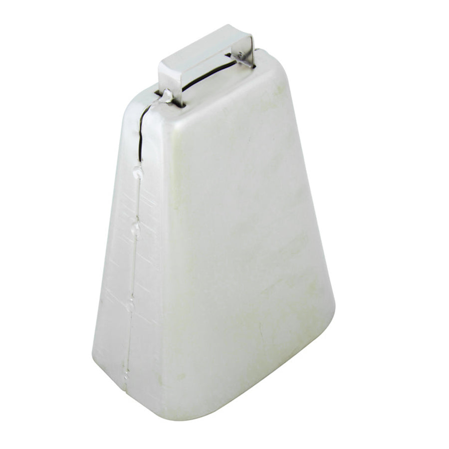 White synthetic cowbell with metal handle - Uhorse