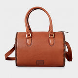 American Darling Western Genuine Leather Speedy Bag, Braided Hand Tooled Floral Carved Purse with Crossbody Strap & YKK Zipper