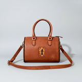 American Darling Western Genuine Leather Speedy Bag, Braided Hand Tooled Floral Carved Purse with Crossbody Strap & YKK Zipper