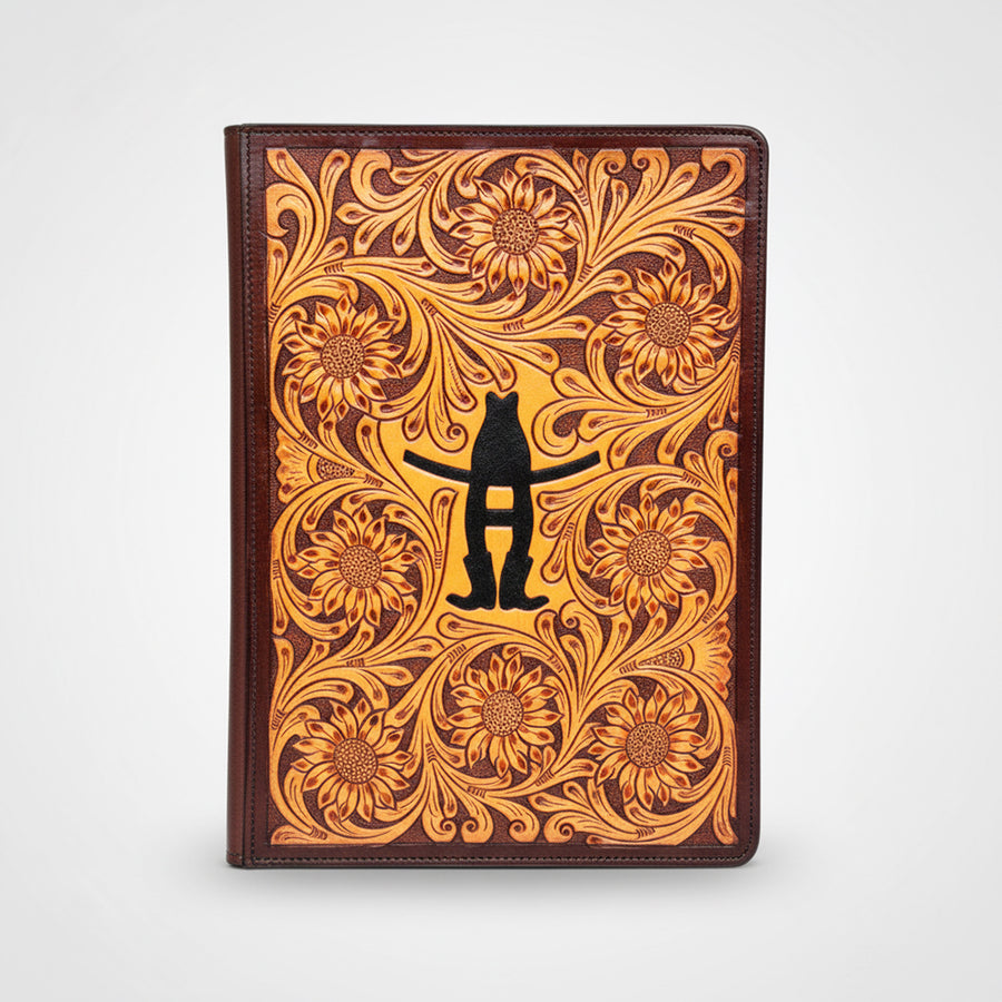 Legacy Rodeo Hand-Tooled Genuine Leather Portfolio Organizer | Houston Livestock Show and Rodeo