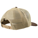 ARIAT Snapback Cap Brown Front with Tan Mesh Back Adjustable One Size