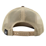 ARIAT Snapback Cap Brown Front with Tan Mesh Back Adjustable One Size