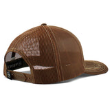 ARIAT Men’s Vintage Logo Cap – Brown Mesh Back Adjustable Trucker Hat