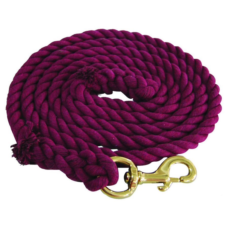 Purple cotton rope lead with brass snap hook - Uhorse