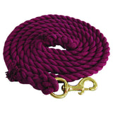 Purple cotton rope lead with brass snap hook - Uhorse