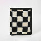 American Darling Genuine Cowhide Leather Wallet for Men – Black & White Patchwork Hair-On Bifold Wallet