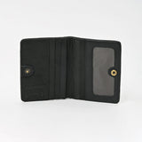 American Darling Genuine Cowhide Leather Wallet for Men – Black & White Patchwork Hair-On Bifold Wallet