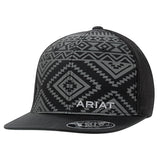 ARIAT Men's Aztec Black Flat Bill Cap