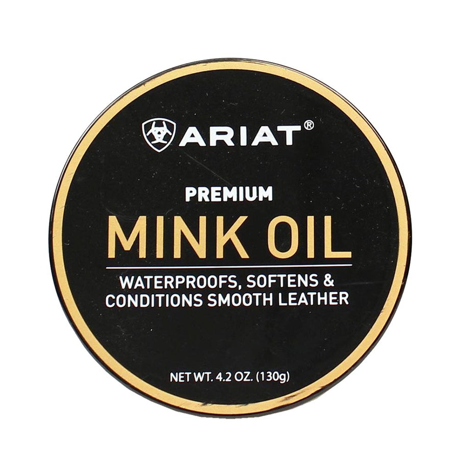 ARIAT Mink Oil Paste for Leather and Vinyl, 4.2 ounce Tin (130grams)