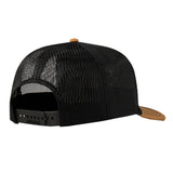 ARIAT Men’s Tan 5-Panel Snapback Cap – 3D Embroidered Logo & Shield, Mesh Back