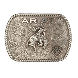 Ariat Men’s Vintage Saddle Bronc Belt Buckle – Antique Silver Finish – 3-1/2