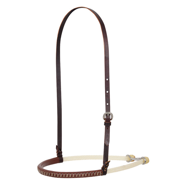 Martin Saddlery Double Rope Leather Cavesson - Professional Horse Training Tie Down