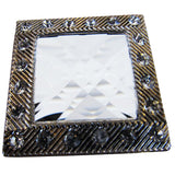 Set Of 2 Screw Back Concho 1.5 In Silver Crystals Square Saddle Hilason - Uhorse