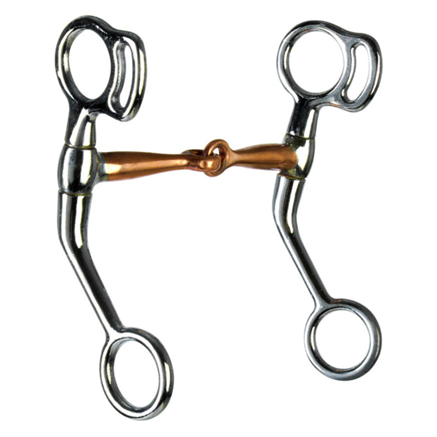 Stainless steel horse bit with copper mouth piece - Uhorse