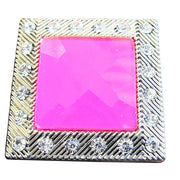 HILASON Western Screw Back Concho Light Fuschia Square Crystals Bling| Belt | Slotted Conchos
