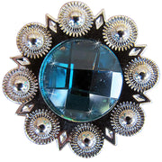 HILASON Western Screw Back Concho Turquoise Berry Bling Cowgirl Clear Color | Belt Slotted Conchos