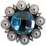 Set Of 4 W. Screw Back Concho Turquoise Berry Bling Cowgirl Hilason – by Hilason – Cowboy and equestrian accessories