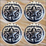 Star Round Silver Saddle