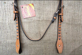 Western Horse Headstall Tack Bridle American Leather Light Oil Hilason