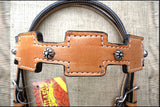 Western Horse Headstall Tack Bridle American Leather Light Oil Hilason