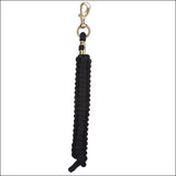 Black Weaver Tack Horse Poly Lead Rope W/ Solid Brass 225 Snap