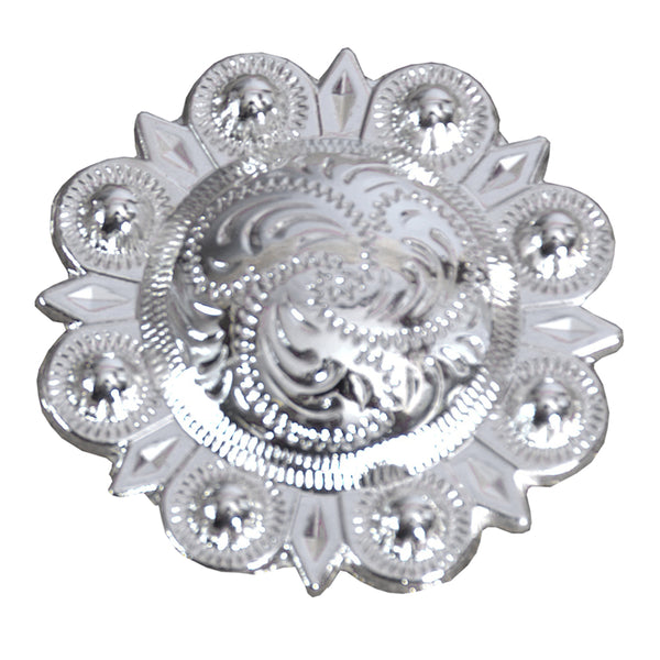 HILASON piece Silver Engraved Round Screw Back Concho Headstall Horse Crystal AB, Aqua Marine and Lemon Color - Hilason